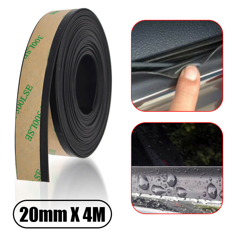 4M FrontRear Side Window Trim Edge Moulding Rubber Car Weatherstrip Seal Strip