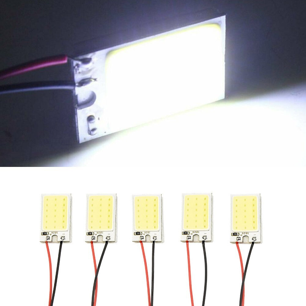 12V Automotive COB LED White Panel Bulb Internal Dome Reading Light 40x20mm
