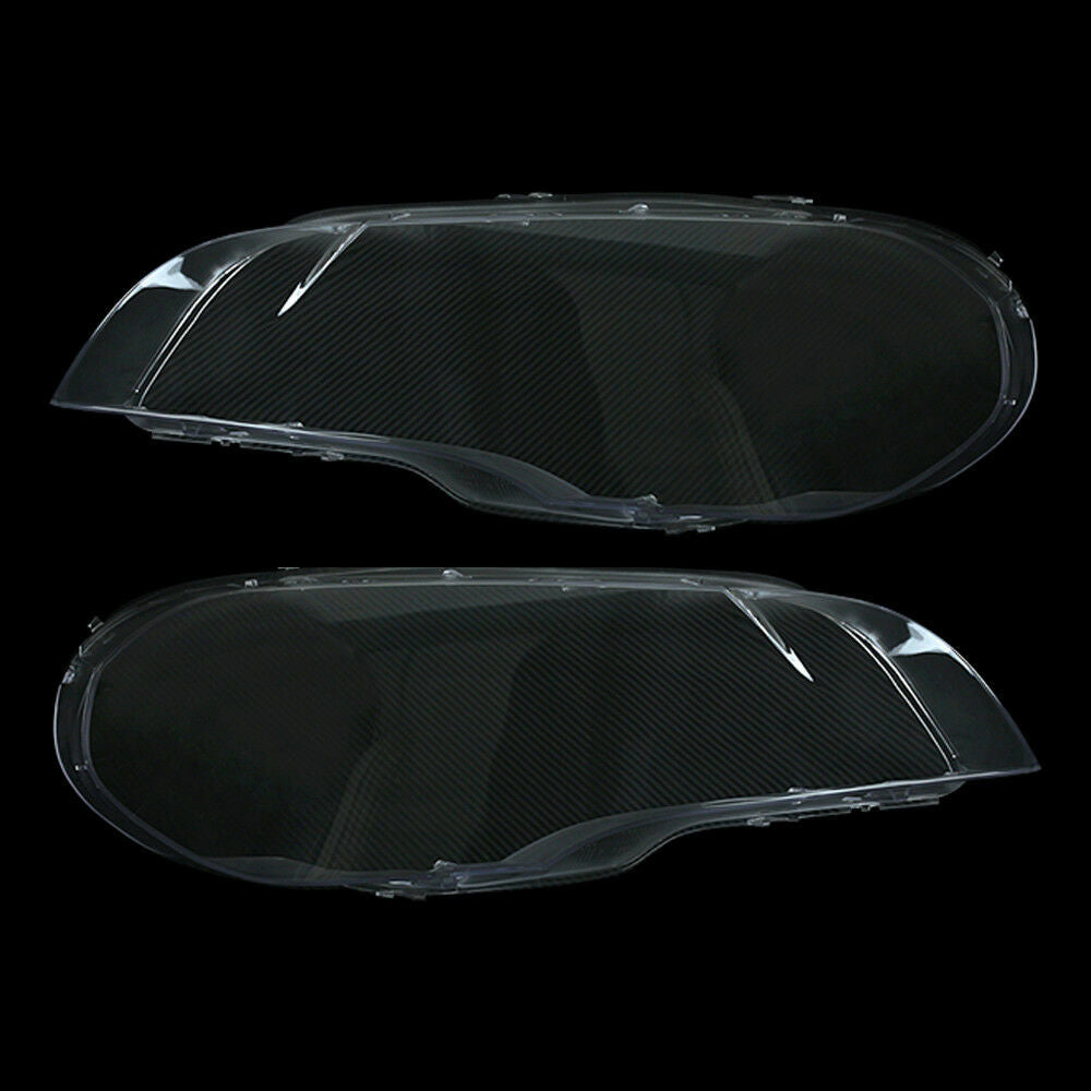 Two-piece headlight protective cover with transparent lens cap for BMW X5 E70 2007-2013 L+R