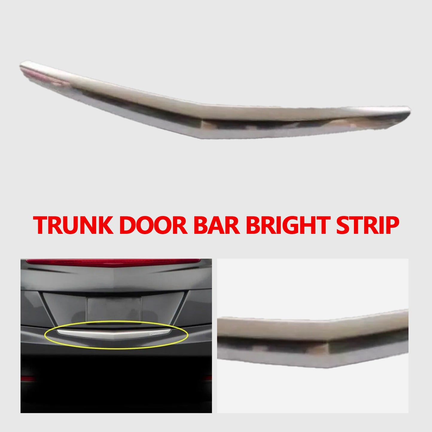 Replace Chrome Rear Door Trunk Lid Tail Bumper Cover for Cadillac ATS 2013-1940