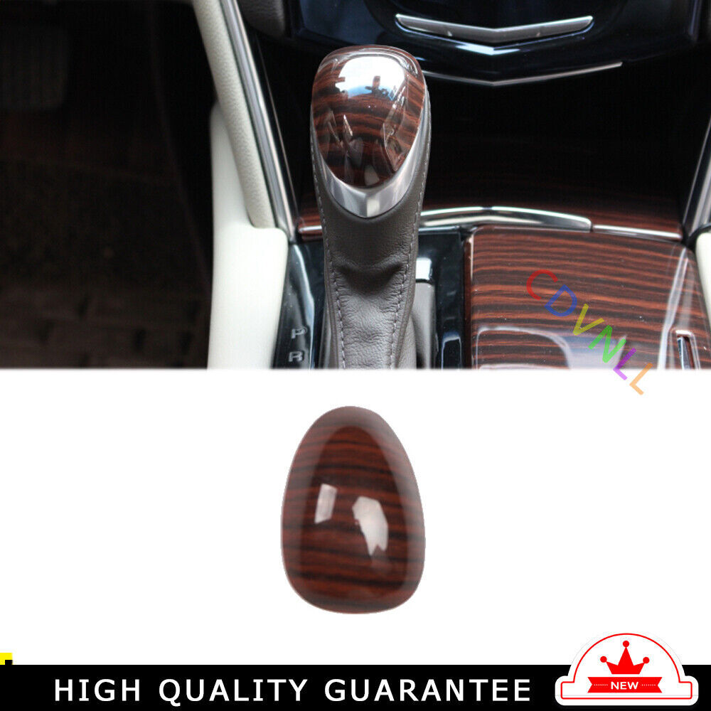 Inner Gear Shift Knob Head Cover Trim for Cadillac XTS 2013-2017 Red Wood Grain