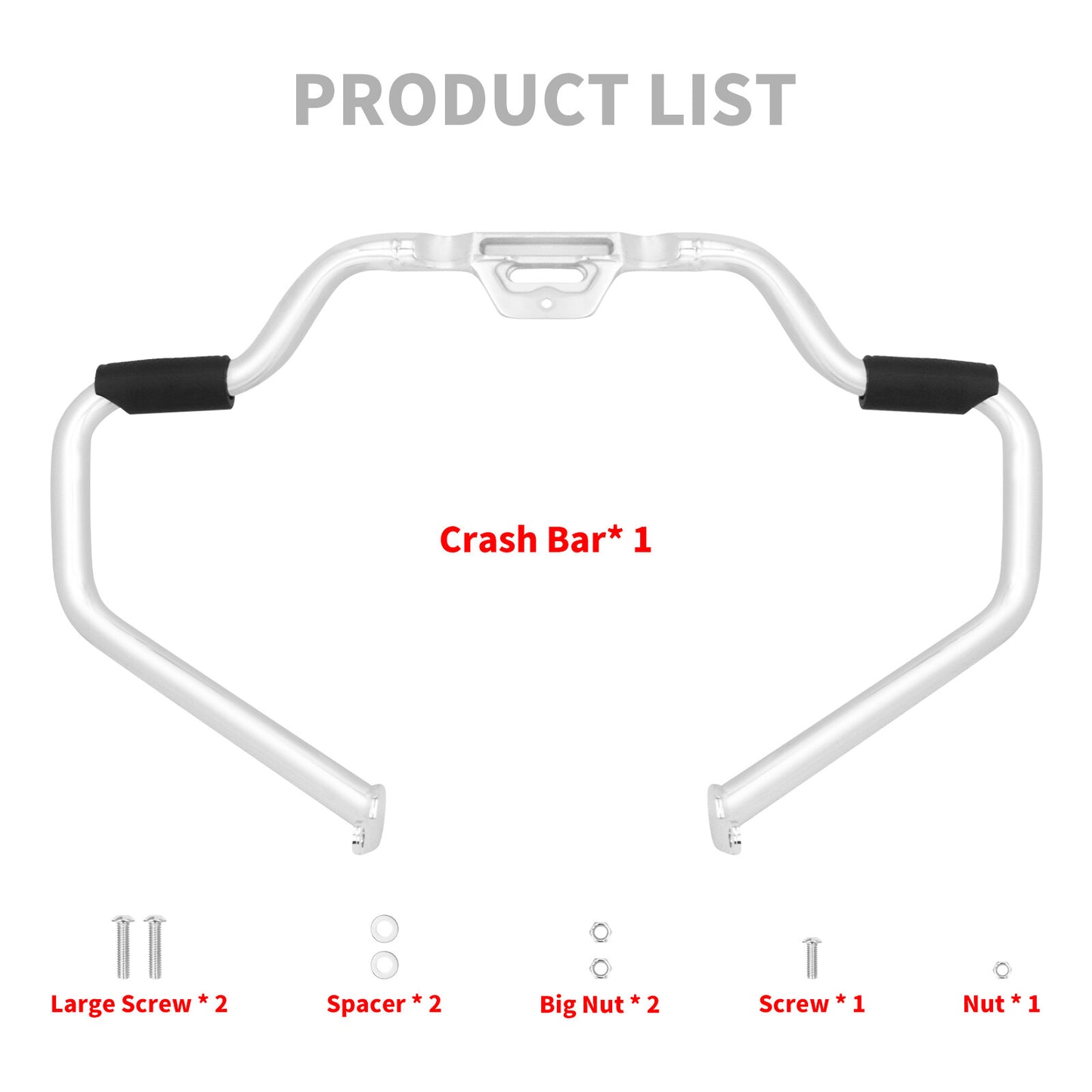 Chrome Mustache Engine Guard Crash Bar for Harley Softail Breakout Fat Boy 18-23