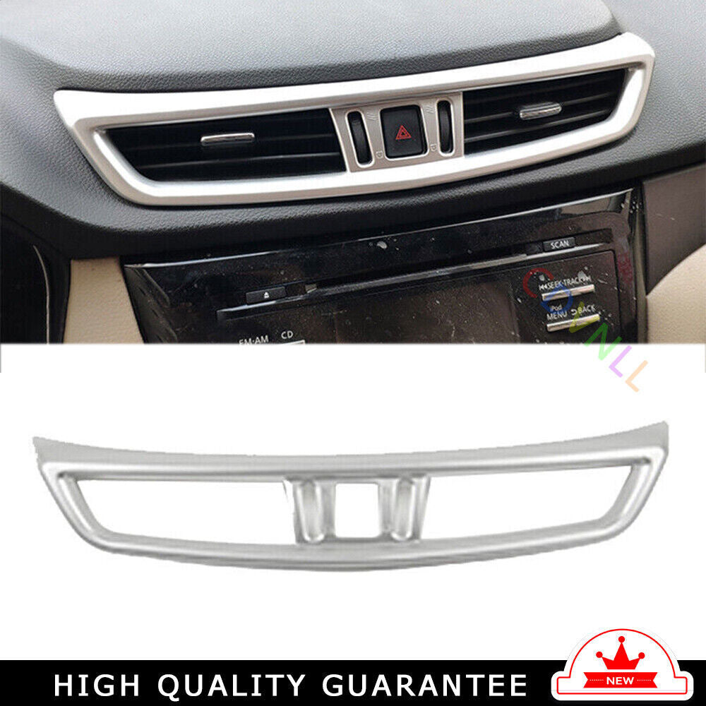 Middle Air Outlet Vent Cover Trim for Nissan Rogue Sport 2017-2021 Matte Silver