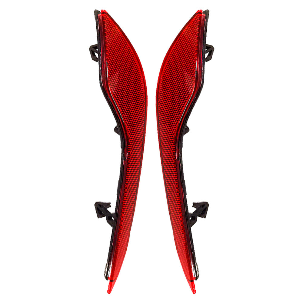 Set of 2 Fits 2019-2021 for Chevrolet Malibu Left Right Rear Bumper Reflector Red