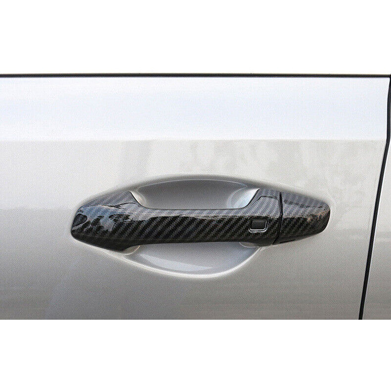 for Kia Forte 2019-2021 Carbon Fiber ABS Exterior Door Handle Molding Cover Trim