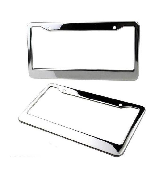 2-piece car license plate frame cover cap rear boot trunk chrome plating for Genesis