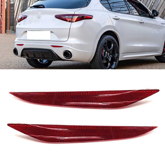 Pair for Alfa Romeo for Stelvio 2017-2022 Rear Bumper Reflector Rear Brake Lamp