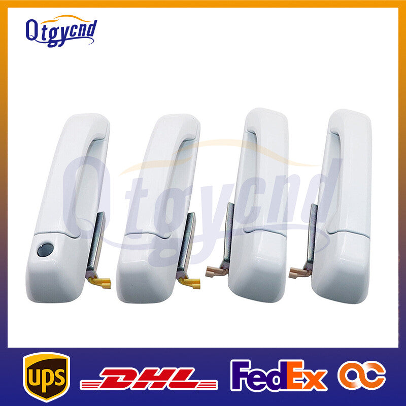 Front and rear handlebars, bright white 4-piece kit for 2012-2016, 2017-2018 for Dodge for Ram