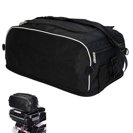 Black Rear Luggage Rack Foldable Travel Bag for Harley Road Electra Glide 94-23