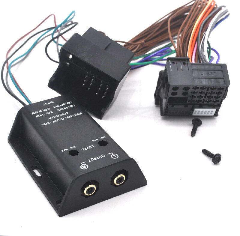 2x 40W Radio High Low Adapter Converter Quadlock for Audi for Seat for Skoda for VW 2004 up