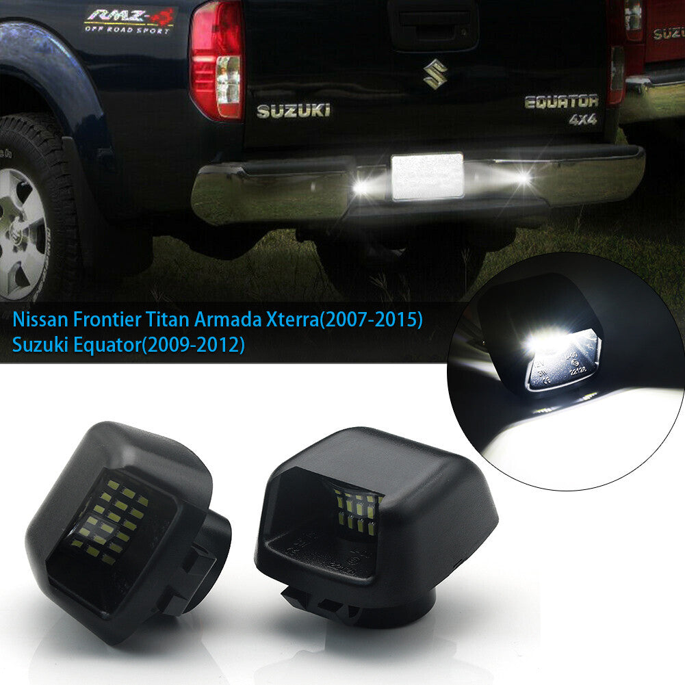 2X LED Number License Plate Light Lamps for Suzuki Equator 2009-2012 6000k US
