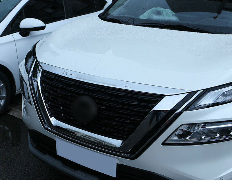 for Nissan Rogue X-Trail 2021-2023 Chrome Front Engine Hood Grille Panel Cover