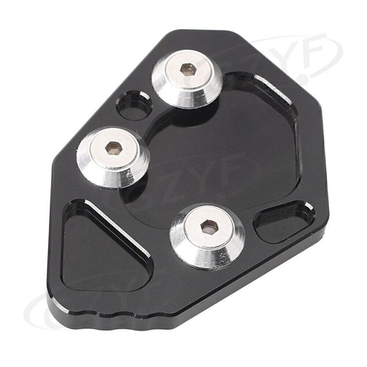 for BMW K1200S/R K1300S/R Black 1X Side Stand Kickstand Plate Pad Big CNC
