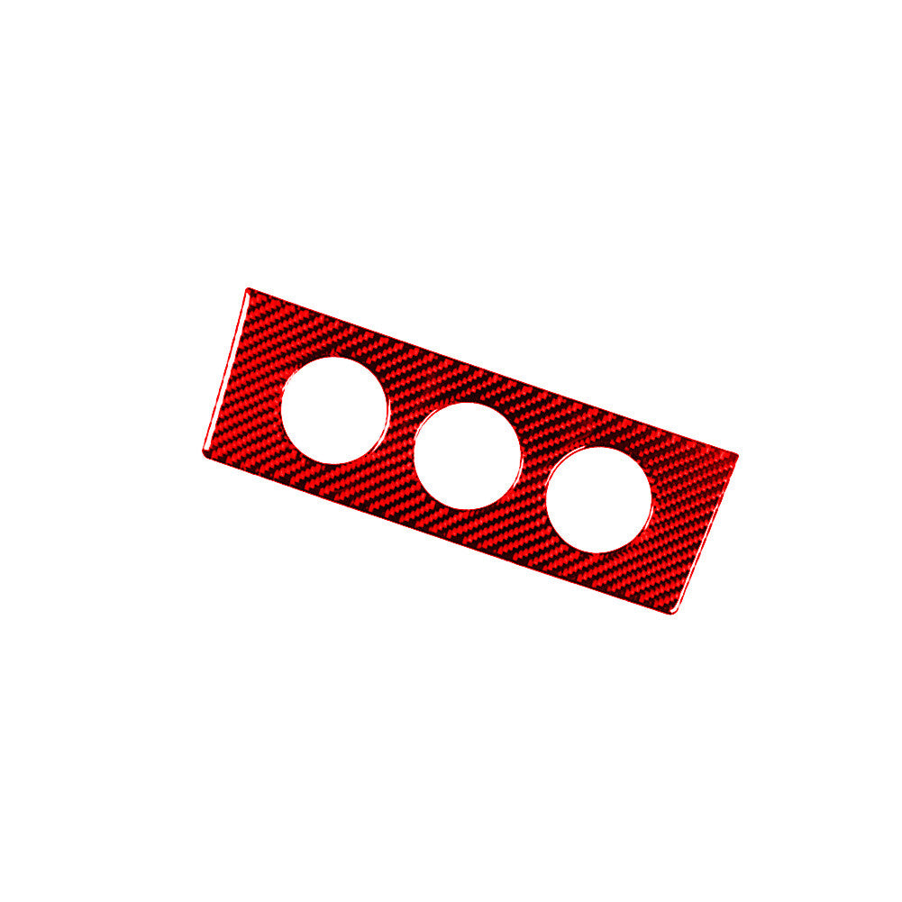 Red Carbon Fiber A/C Climate Console Cover Trim for Jeep Liberty 2008-2012
