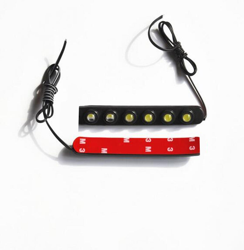 2x Car waterproof Hawkeye White 6 LED Daytime Running Light DRL Fog Driving