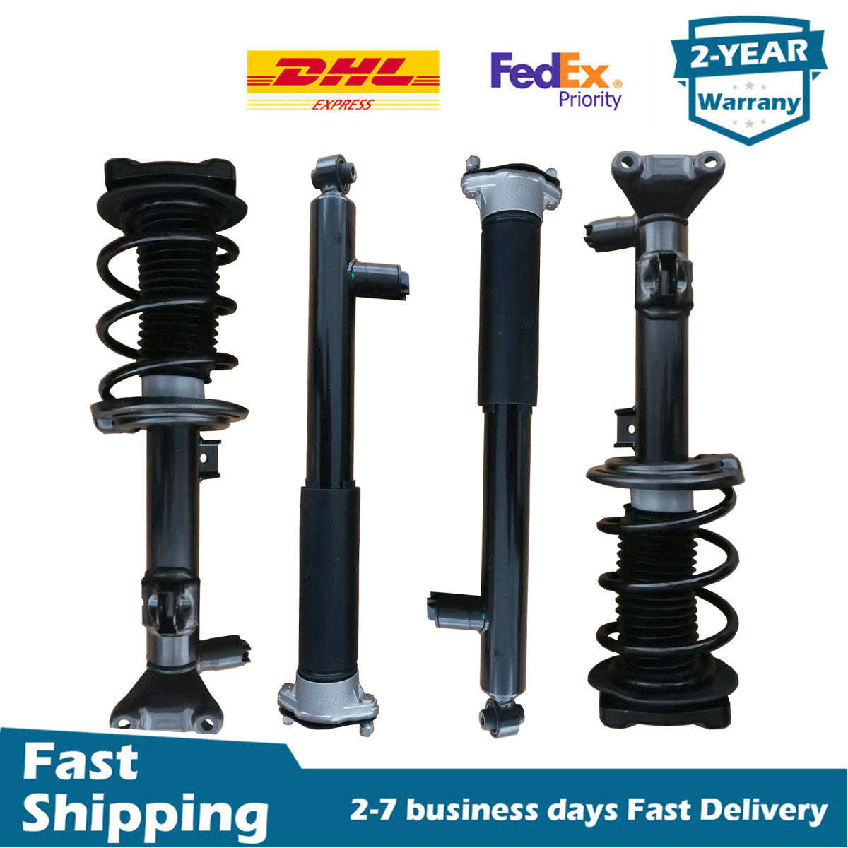 Fit for Mercedes E200 E320 E350 C250 C350 4PCS Front Rear Shock Struts ADS 204320303