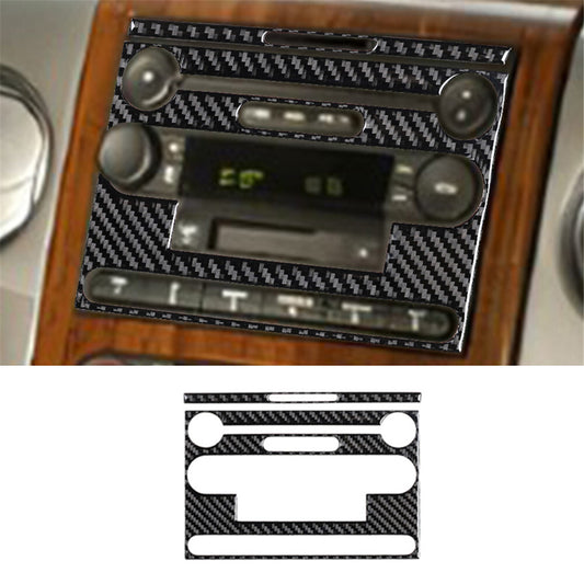 Carbon Fiber Interior Radio With CD Cover Trim for Ford F-150 FX4 2004-2008 B