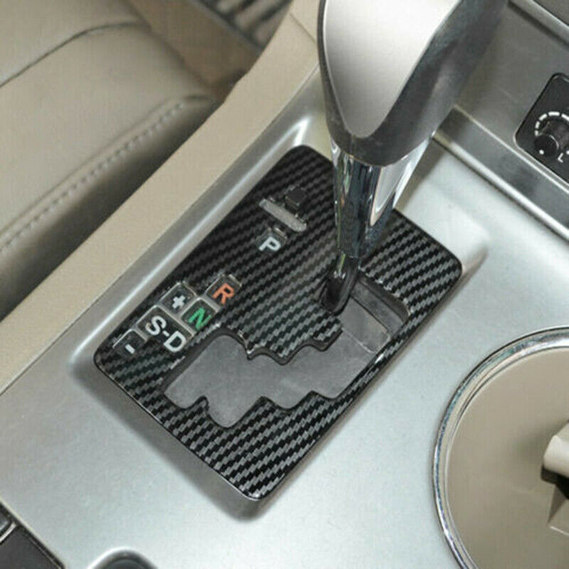 Carbon Fiber Console Gear Shift Panel Cover Trim for Toyota Highlander 2008-2013