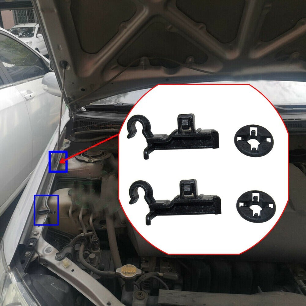 4pcs Car Hood Prop Rod Clips Grommet Plastic-Bonnet Stay Holder for Toyota