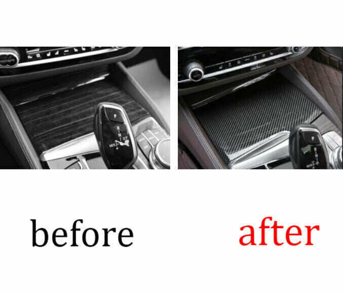 for BMW 5 Series 2018-2022 Carbon Fiber ABS Console Cigarette Lighter Panel Trim