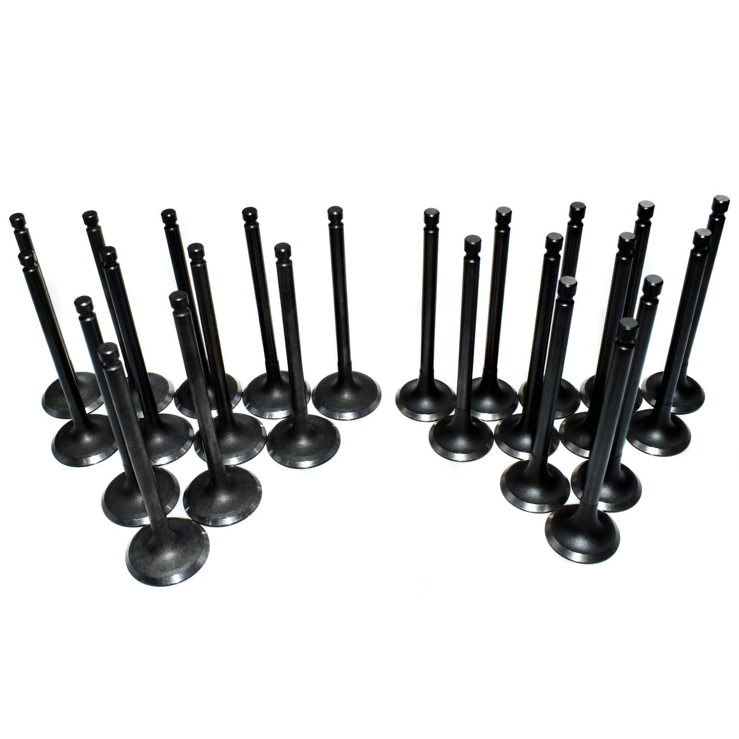 Intake and exhaust valves suitable for Hyundai and for Kia 2.5L and 2.7L engines (models 2221137201 and 2221237200, 24-piece set).