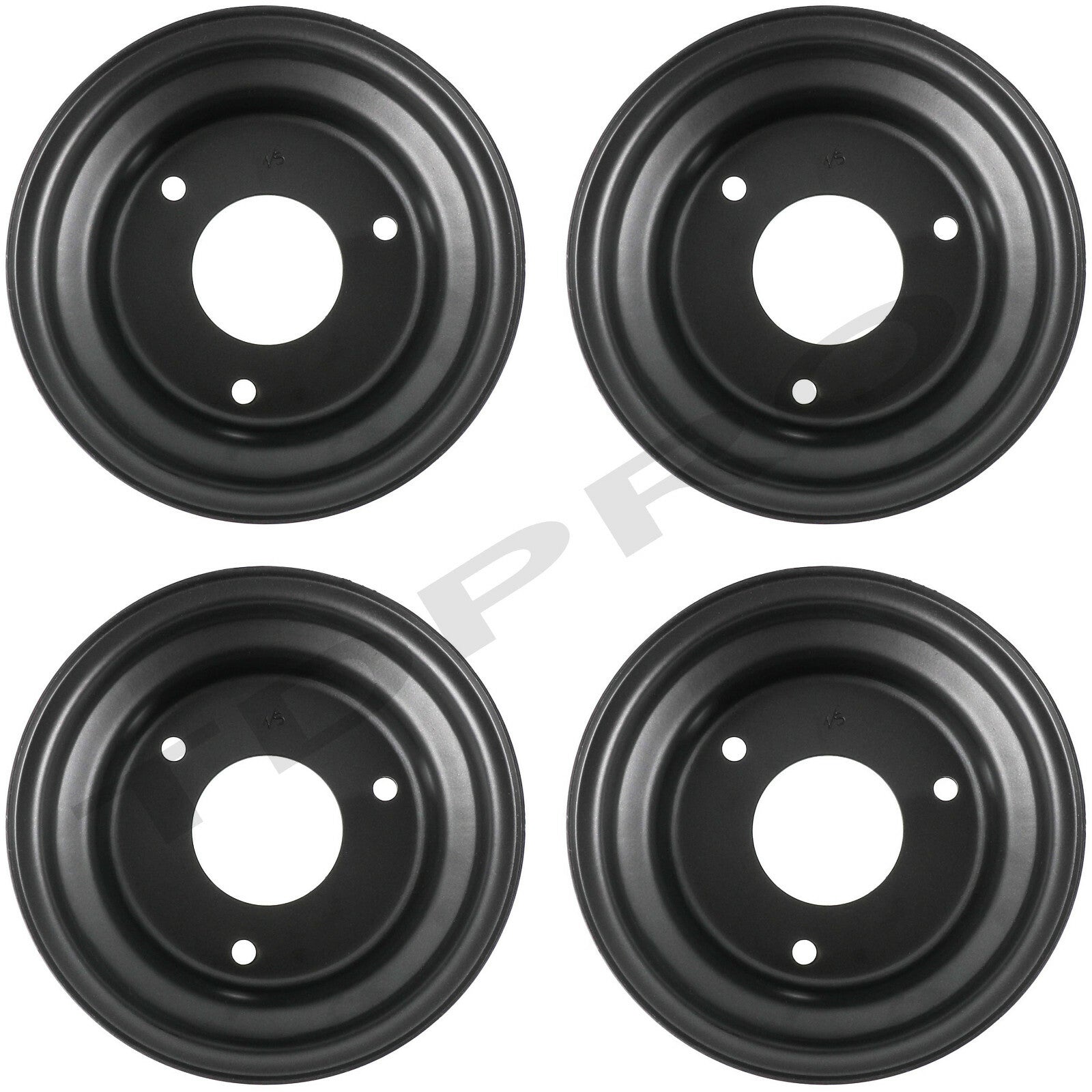 4-piece 6-inch rim set with 3 bolts for 145/70-6 tires, suitable for 145x70-6 all-terrain vehicles, four-wheeled for mini bicycles.