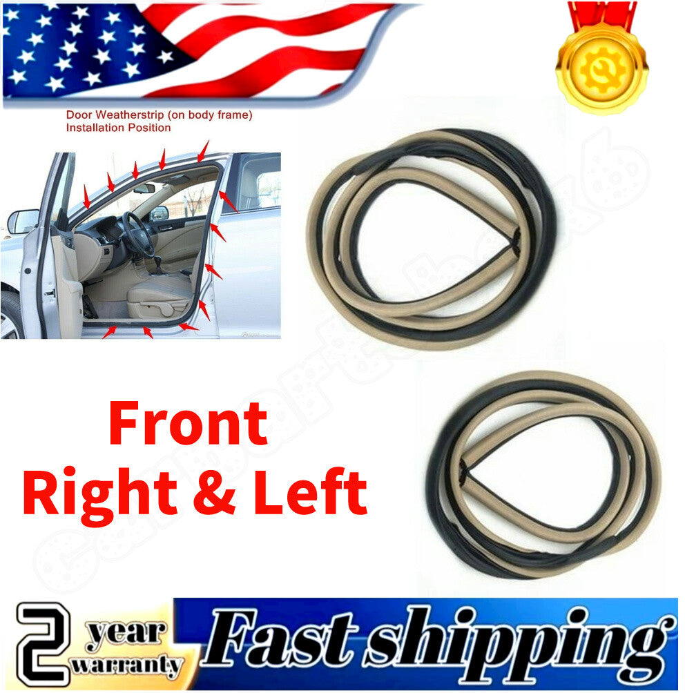 Front R  L door rubber Weatherstrip body sealant for Honda Accord sedan 03-2007