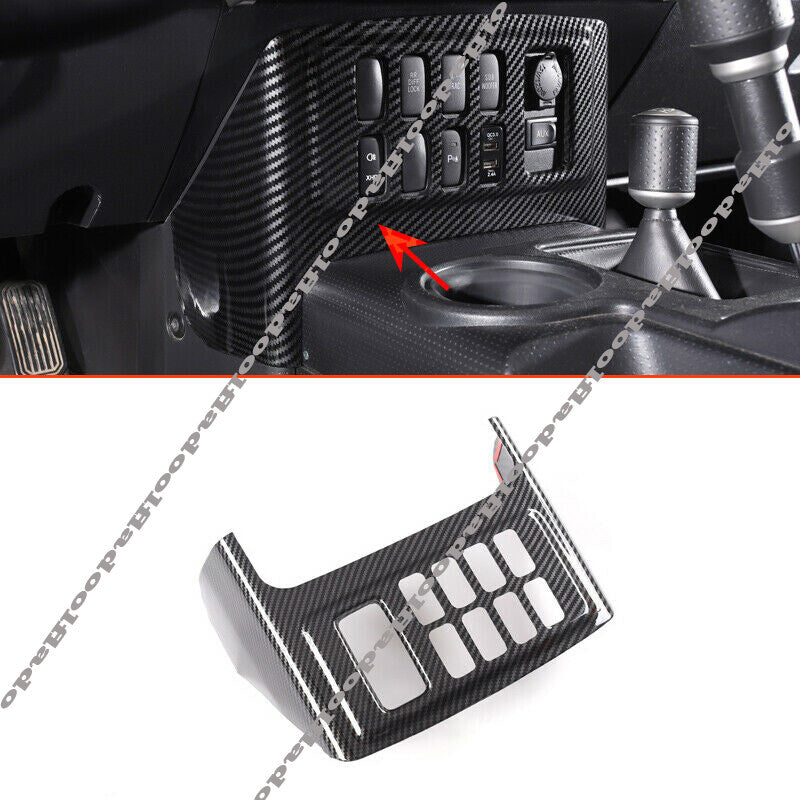 for Toyota FJ Cruiser 2006-2021 Carbon Fiber Cigarette Lighter Panel Trim Cover