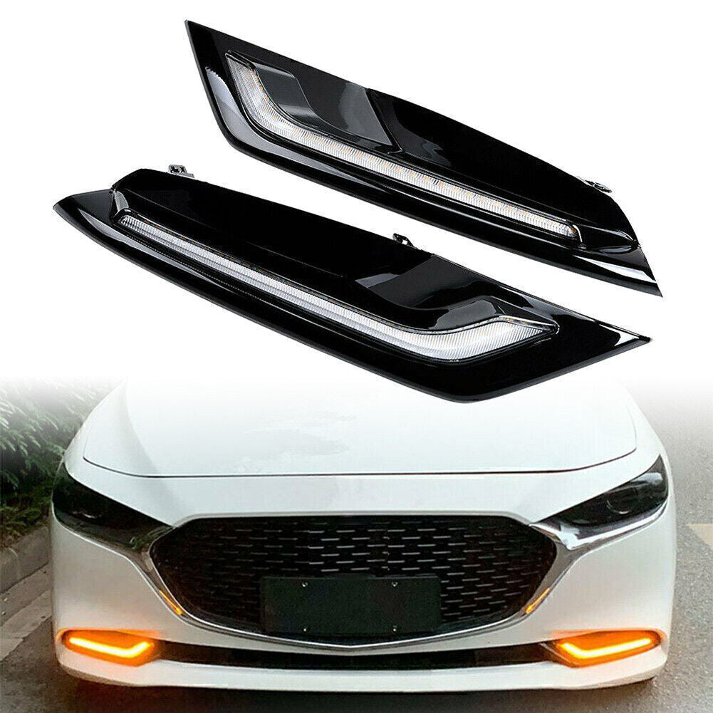 Front Bumper DRL Daytime Running Light Fog Lamp LED for Mazda 3 Axela 2019-20