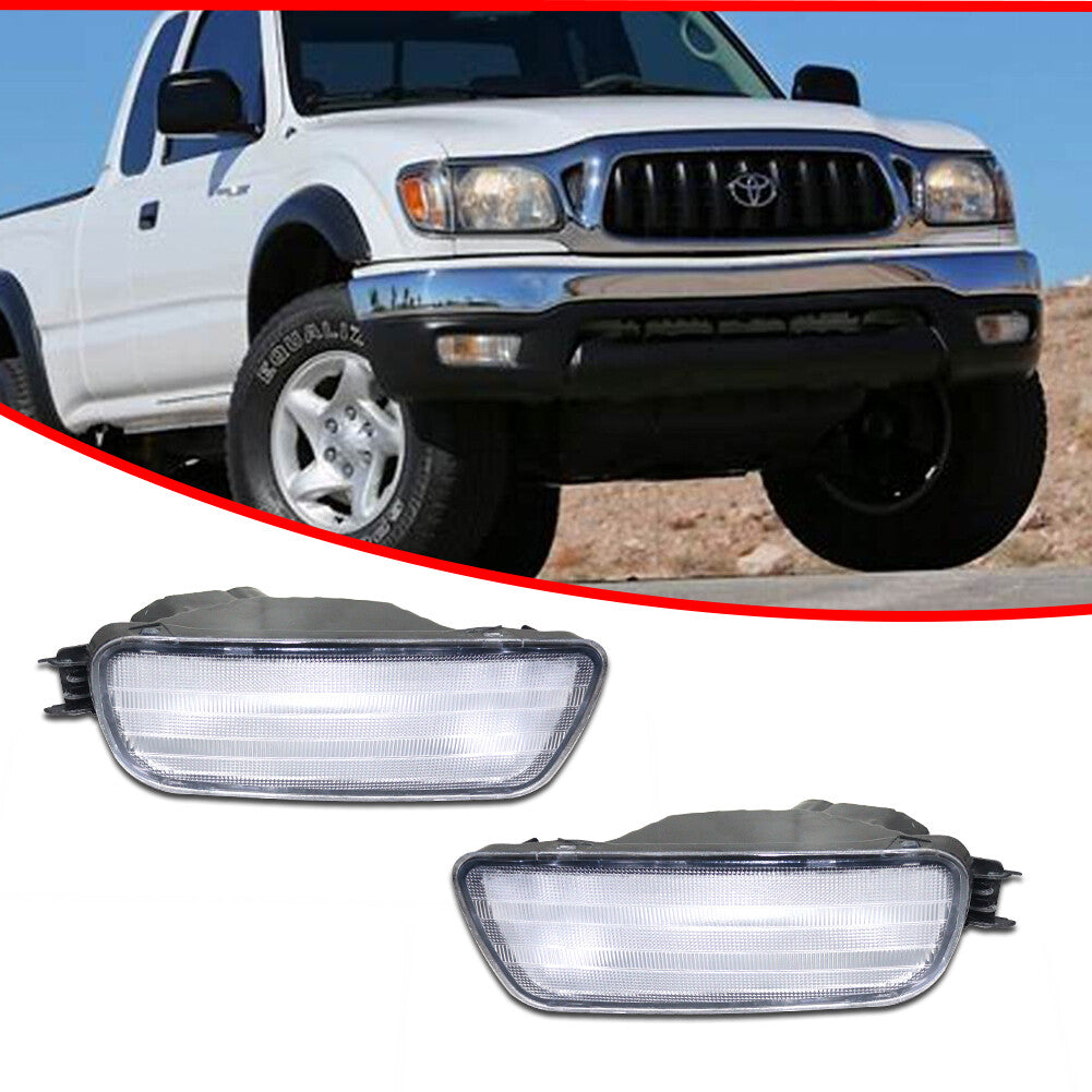 2-Piece Clear Front Bumper Turn Signal Light Housing Kit for 2001-04 for Toyota Tacoma