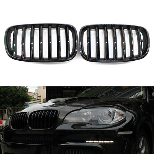 Front Bumper Kidney Sport Grille Grill Glossy Black for BMW E70 E71 X5 X6 07-13