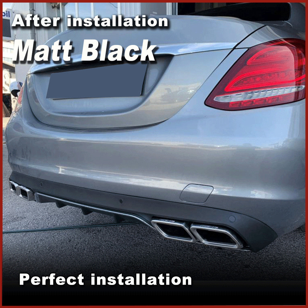 Fit for Benz C Class W205 Sedan 15-17 Non Rear Diffuser With Exhaust Tips PP