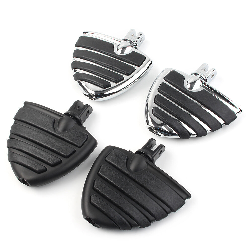 for Harley Dyna Fat Bob Male Peg Mount Chrome Motorcycle Wing Foot Pegs Rests