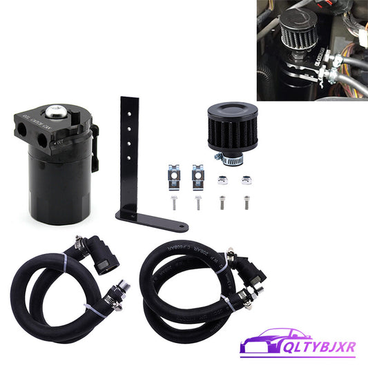 Oil Catch Can with Filter for 11-21Ford F150 5.0L 18-20 Expedition JLT Black