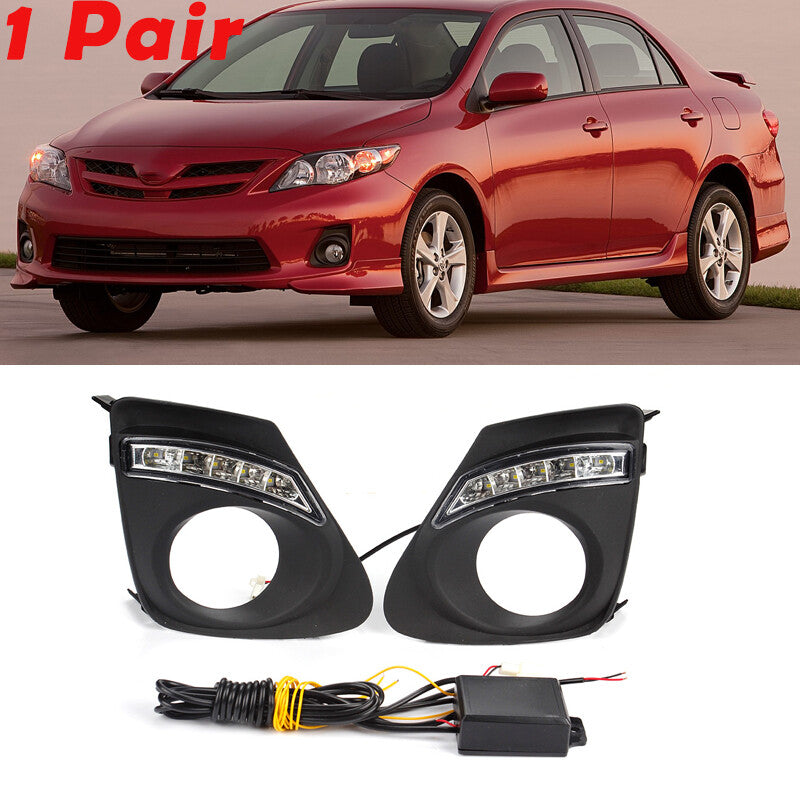 For 2011-2013 for Toyota for Corolla DRL LED Fog Light Signal Lamp Daytime Running Light