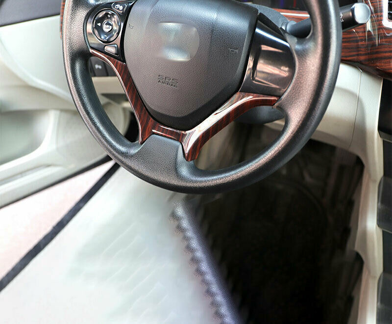 Steering Wheel Frame Cover Trim for Honda for Civic 2012-2015 9th Peach Wood Grain