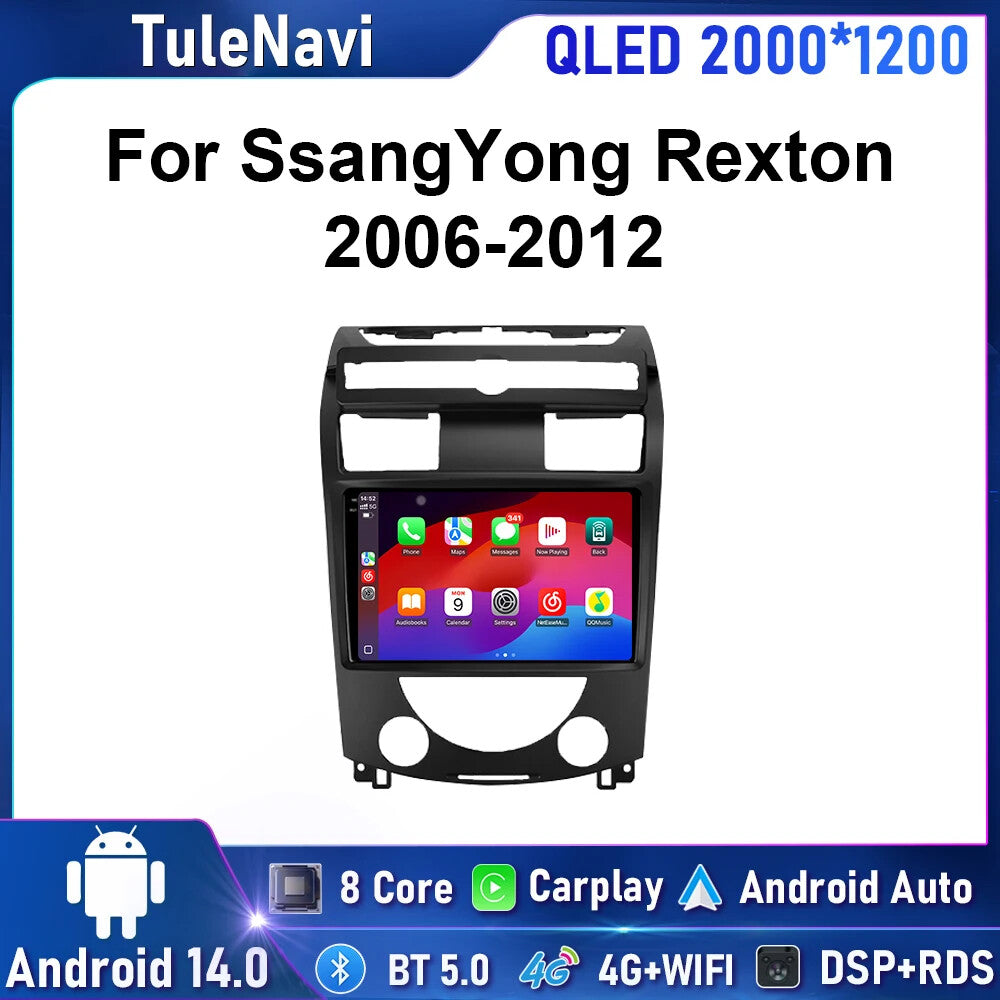 for SsangYong for Rexton Y250 II 2006-2012 CarPlay Car Radio GPS Stereo Video Player