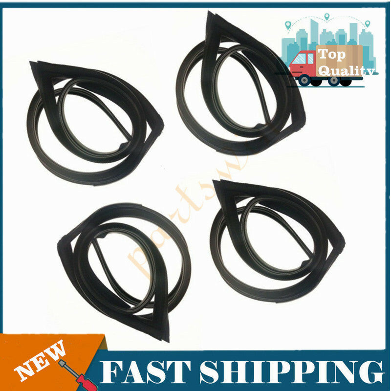 4-piece door glass access channel weather window seal for Honda Accord sedans 1994-1997