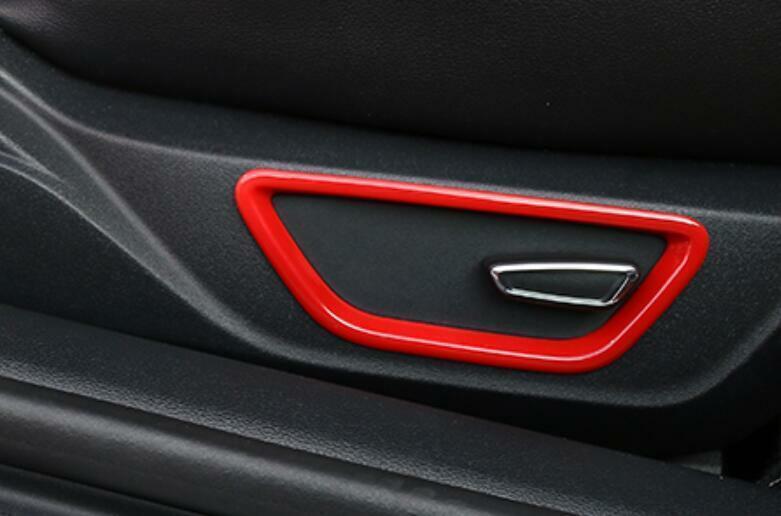 for Ford for Mustang 2015-2022 Paint Red for Seat Button Handle Panel Cover Trim 2PCS