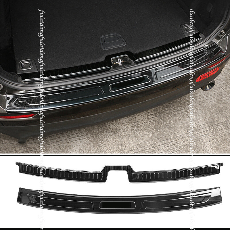 for Volvo XC60 2018-2021 Black titanium Rear Bumper Protector Sill plate cover