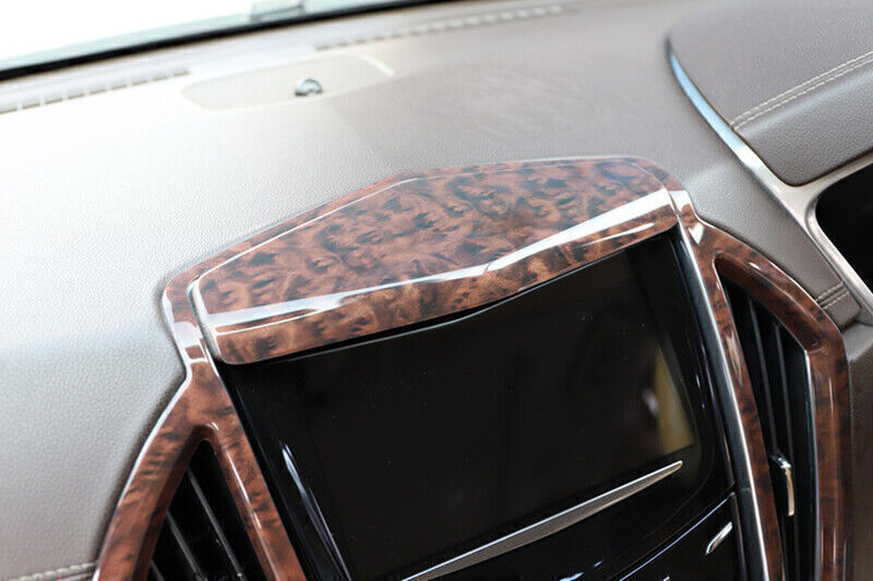1P Console Navigation Upper Strip Cover Trim for Cadillac SRX 2010-12 Wood Grain