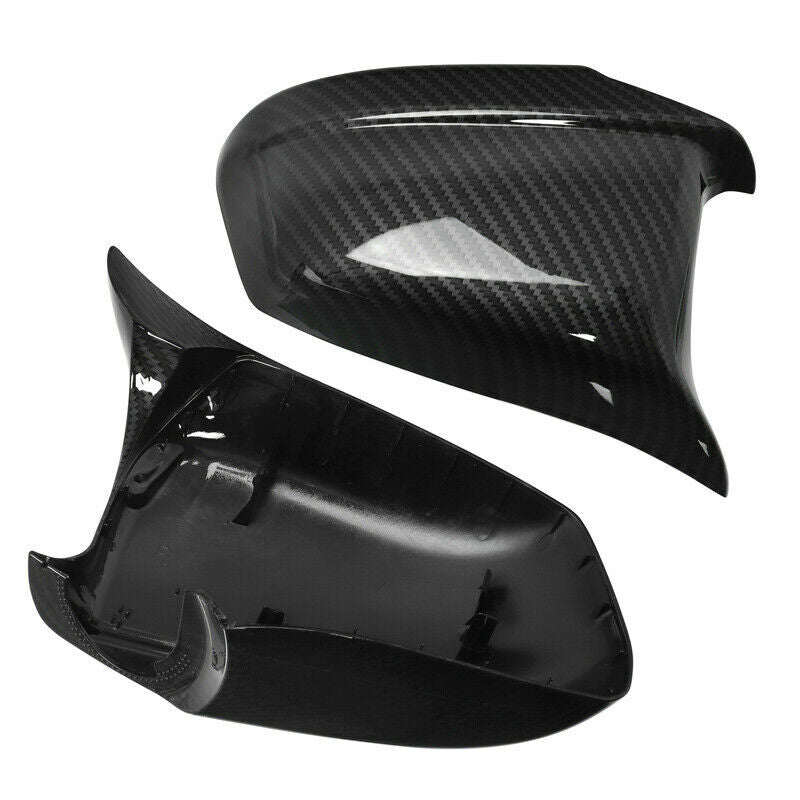 2-Piece Mirror Caps for BMW F10 F11 Front LCI 2011-2013 5 Series Carbon Fiber