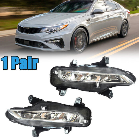 1 Pair Front Fog Light LED Daytime Running Light for Kia Optima / K5 2019-2020