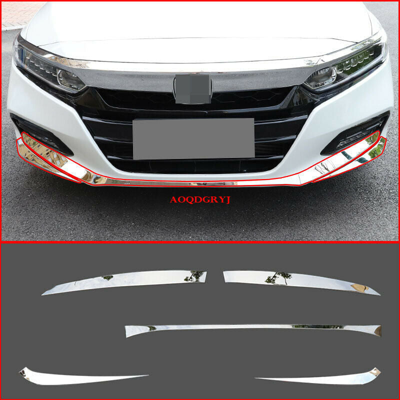 for Honda Accord 2018-2020 Stainless Front Lip Bumper Cover Panel Trims Decorate