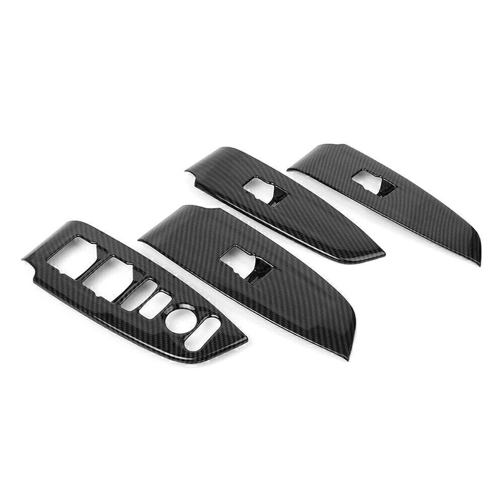 Fit for Honda Accord 2018-2021 Carbon Fiber Interior Window Switch Panel Cover Trim