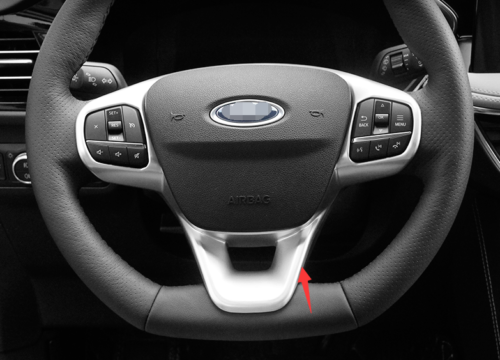Matte Silver Car Steering Wheel Frame Cover Trim for Ford Escape Kuga 2020-2023