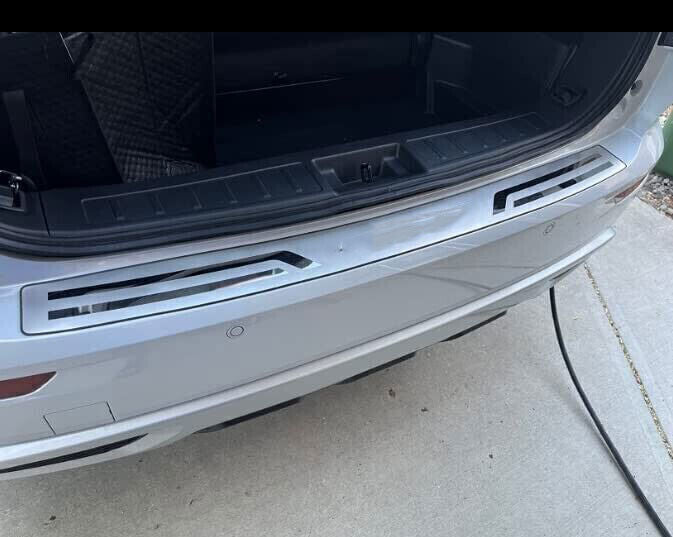 Silver Rear Bumper Protector Scuff Plate Cover 2022-23 for Mitsubishi Outlander