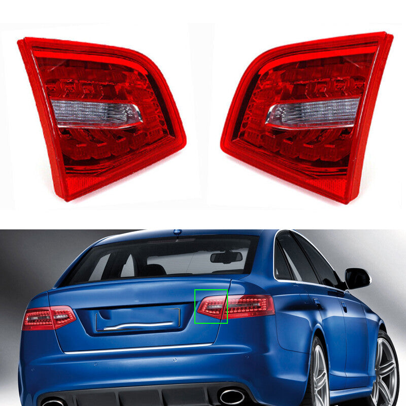 Pair Rear LED Tail Light for Audi A6 C6 S6 Quattro RS6 Saloon Sedan 2009-2011