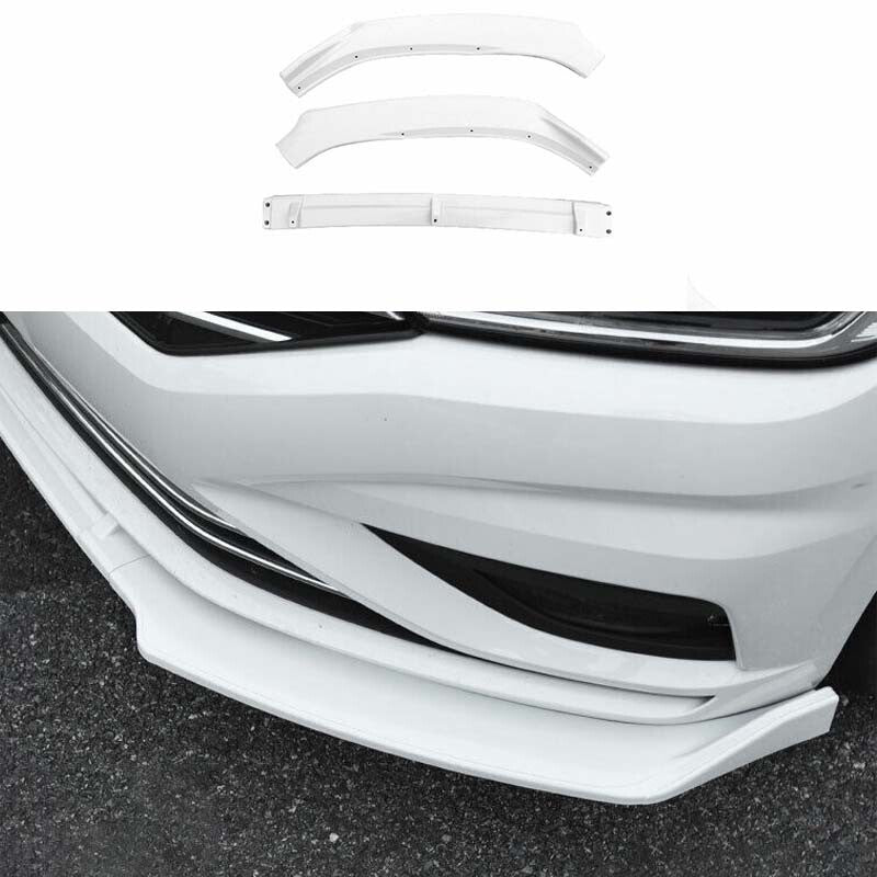 3PCS 19-23 for Volkswagen for Jetta Mk7 Front Bumper Lip Chin Spoiler ABS White