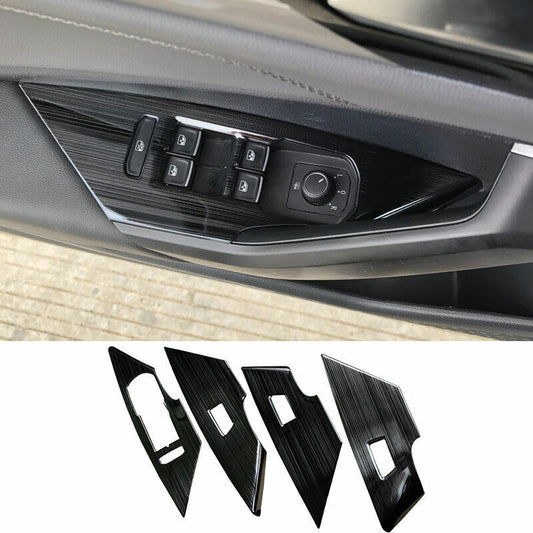 for Volkswagen for Jetta Mk7 2019-2022 Steel Black Door Armrest Window Lifter Trim